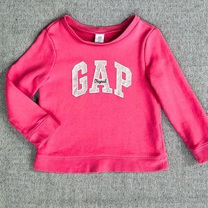 GAP Kids sz 4T Vibrant Pink Logo Sweater
